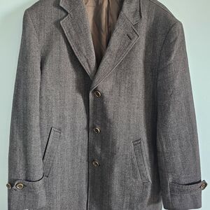 Paul Betenly Sophisticated Men's Gray Blazer with Button Accents Size 40R